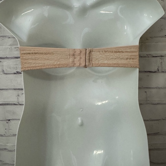 Wacoal Bra 36D Halo Lace Strapless Underwire Beige lace 854205 Unlined Bride‎ - Picture 5 of 8